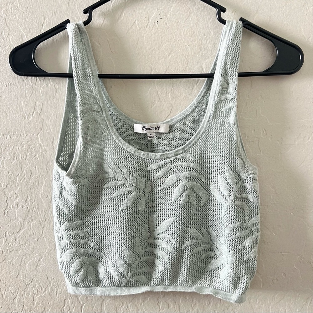 Madewell Palm-Stitch Crop Sweater Tank - Picture 3 of 7